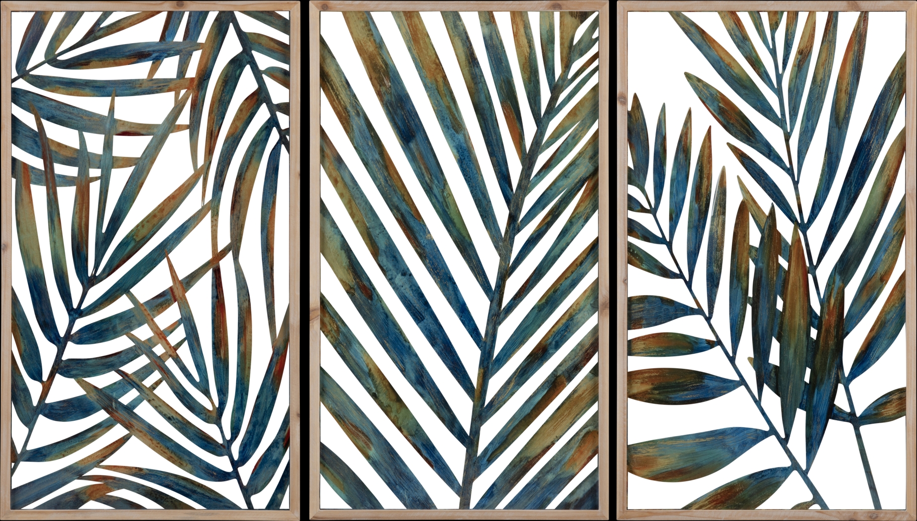 Amarillow Blue Artwork, Set of 3 - Thumbnail - Image 1