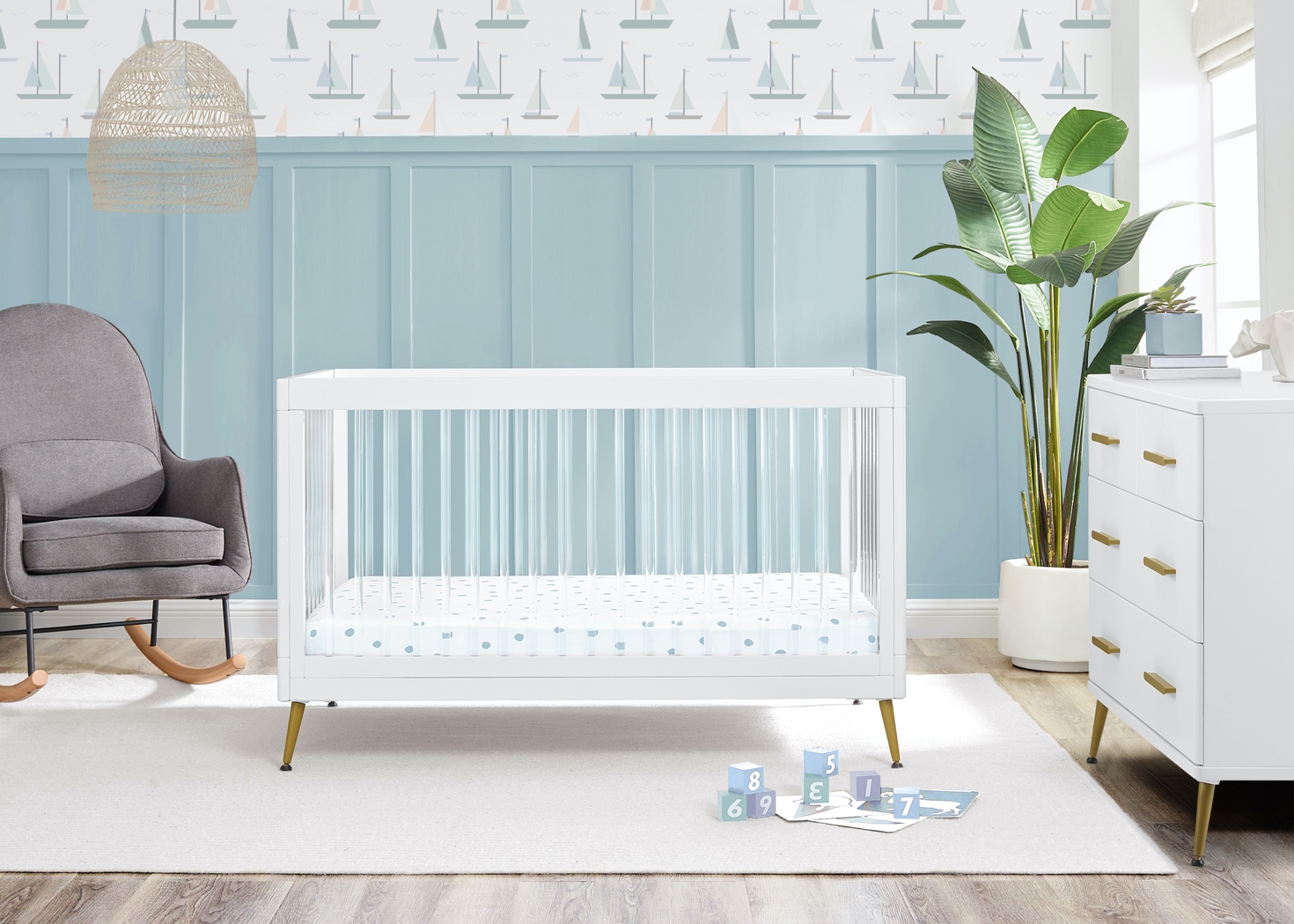 Kids Amarine White Convertible Crib - Thumbnail - Image 2