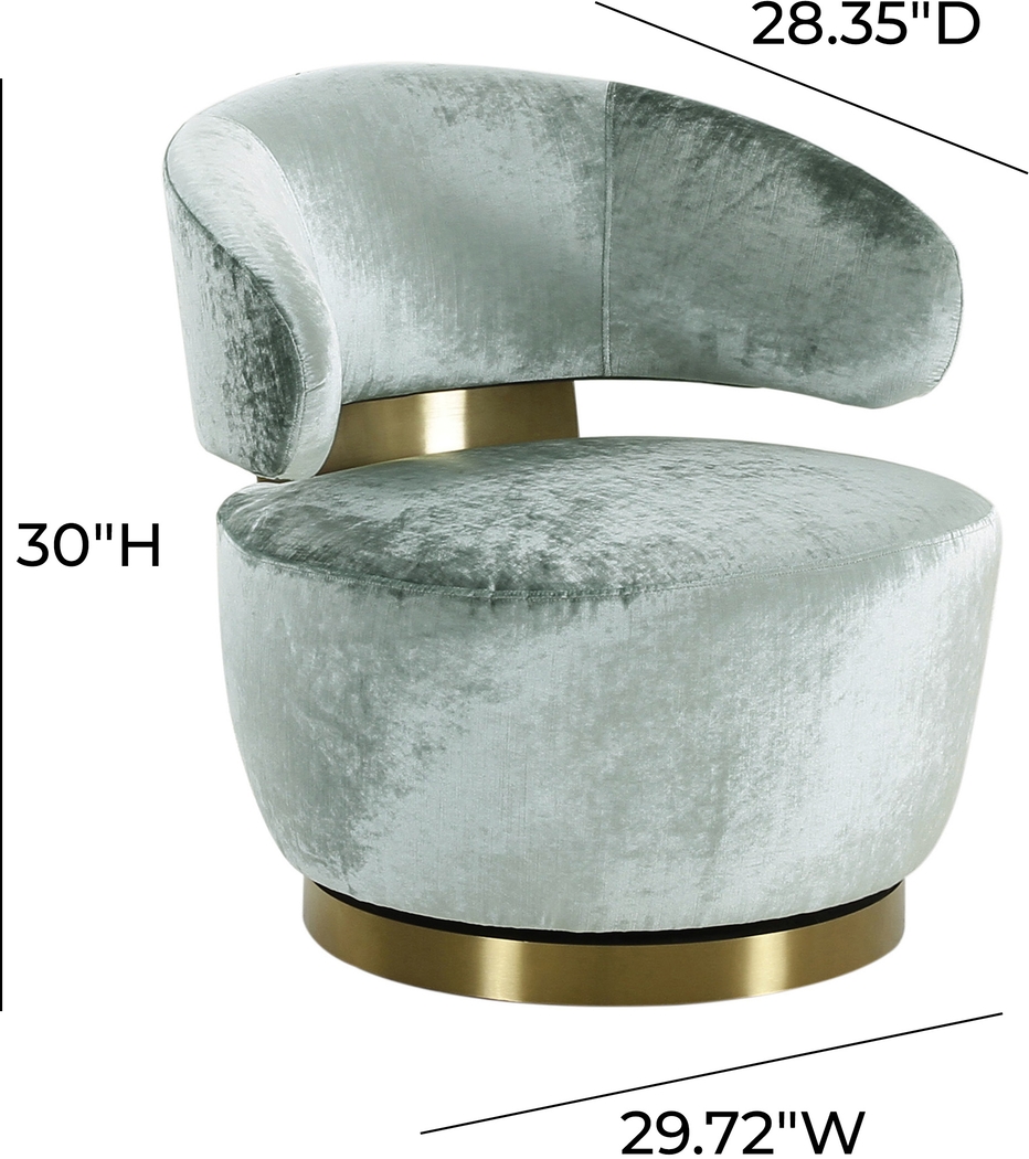 Amarjay Light Blue Accent Chair - Thumbnail - Image 6