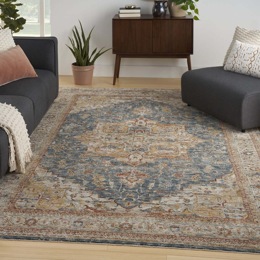 Amaru Blue 2'3 x 10'2 Runner Rug - Thumbnail - Image 2