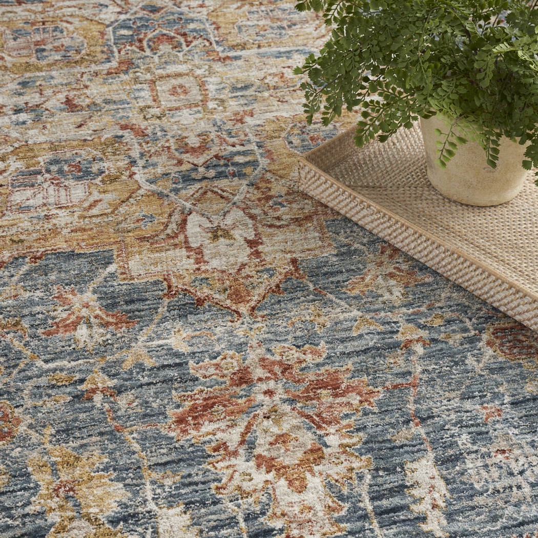 Amaru Blue 7'10 x 10'4 Rug - Thumbnail - Image 6