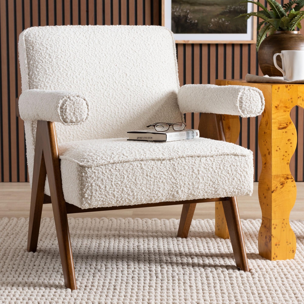 Amatasia Cream Accent Chair - Thumbnail - Image 2