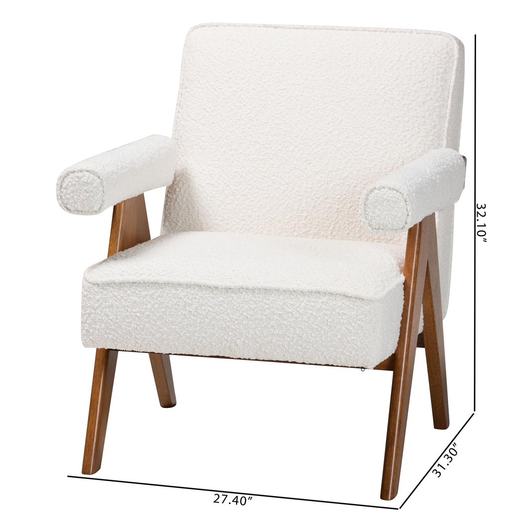 Amatasia Cream Accent Chair - Thumbnail - Image 4