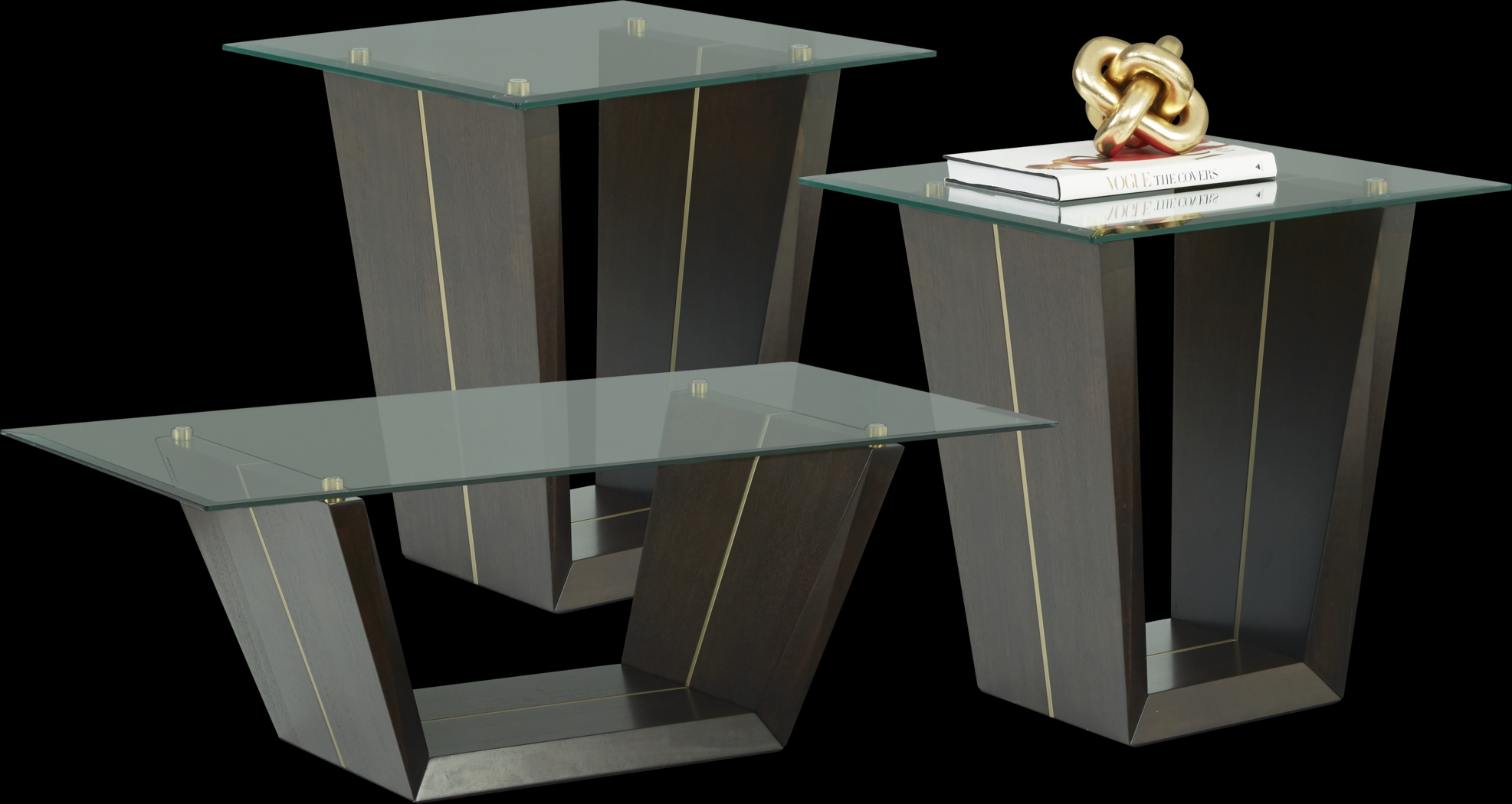 Ambassador Place Espresso 3 Pc Table Set - Thumbnail - Image 1