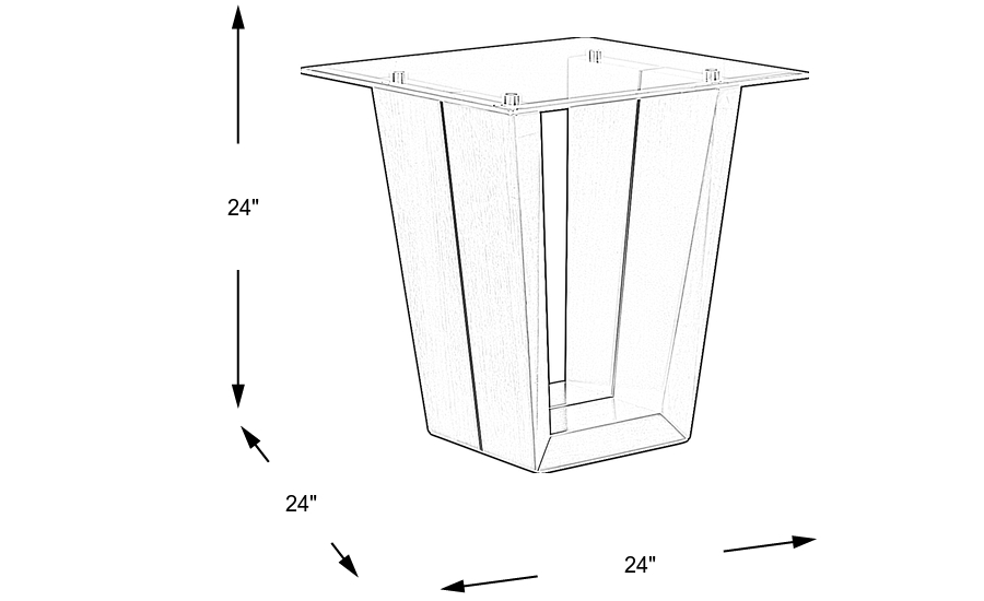 Dimension Image. Please refer to the Dimension Tab on this page for dimension details.