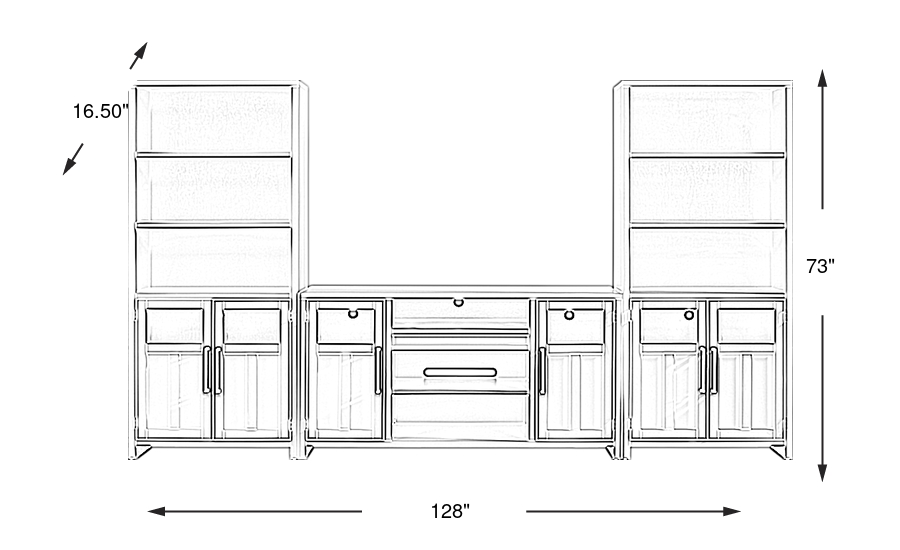 Dimension Image. Please refer to the Dimension Tab on this page for dimension details.