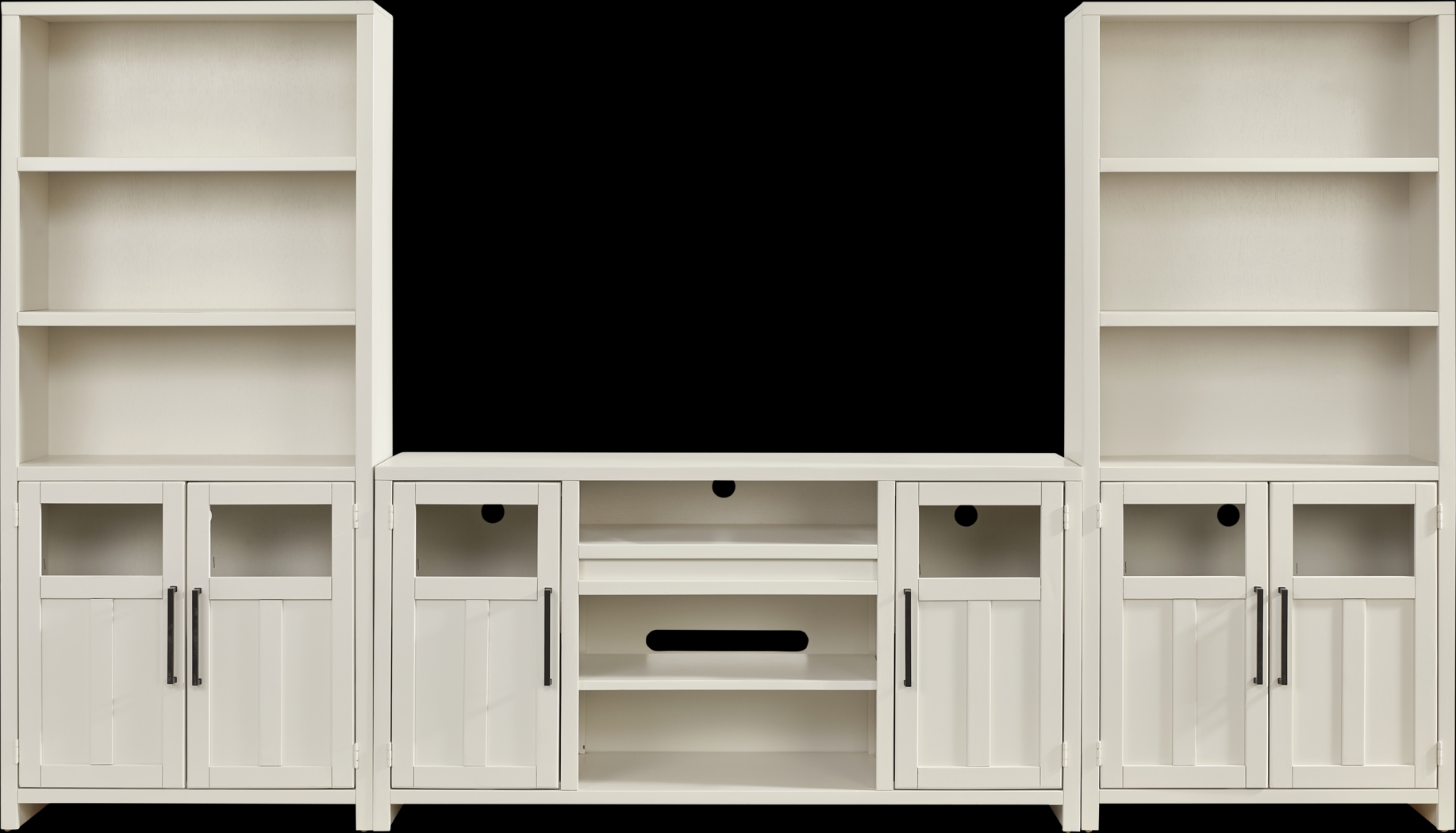 Amberfield White 3 Pc Wall Unit with 62 in. Console - Thumbnail - Image 1
