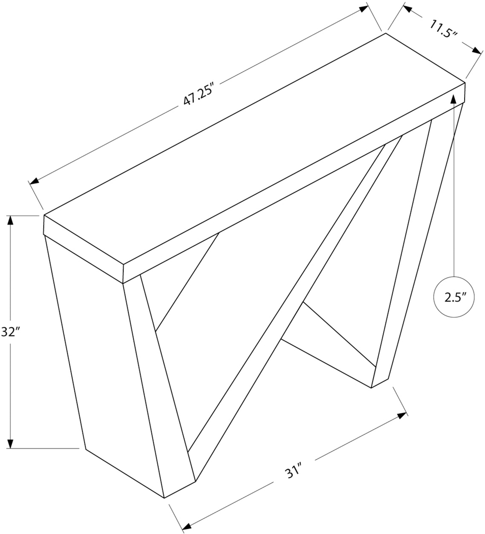 Ambermist White Console Table - Thumbnail - Image 11