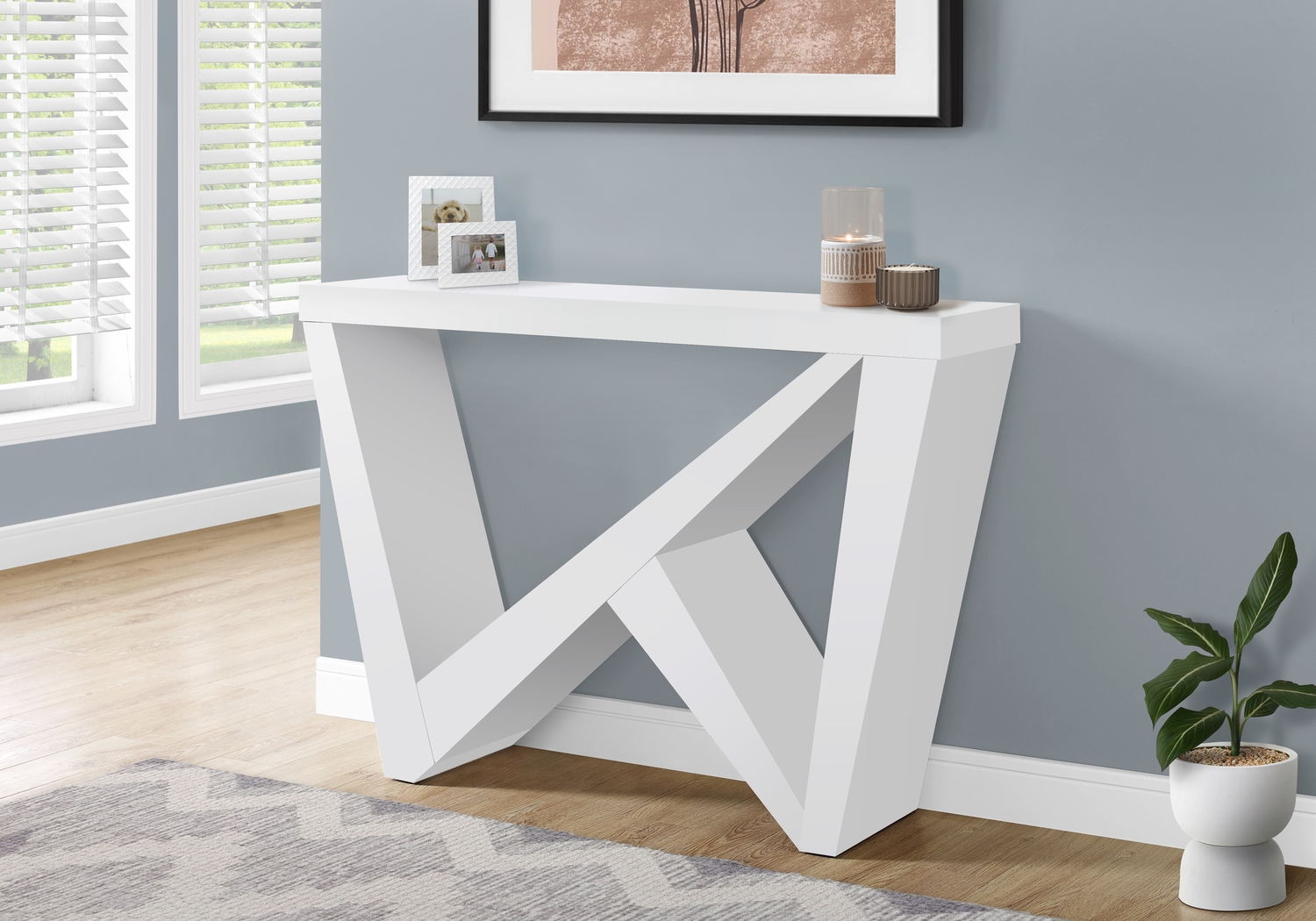 Ambermist White Console Table - Thumbnail - Image 9
