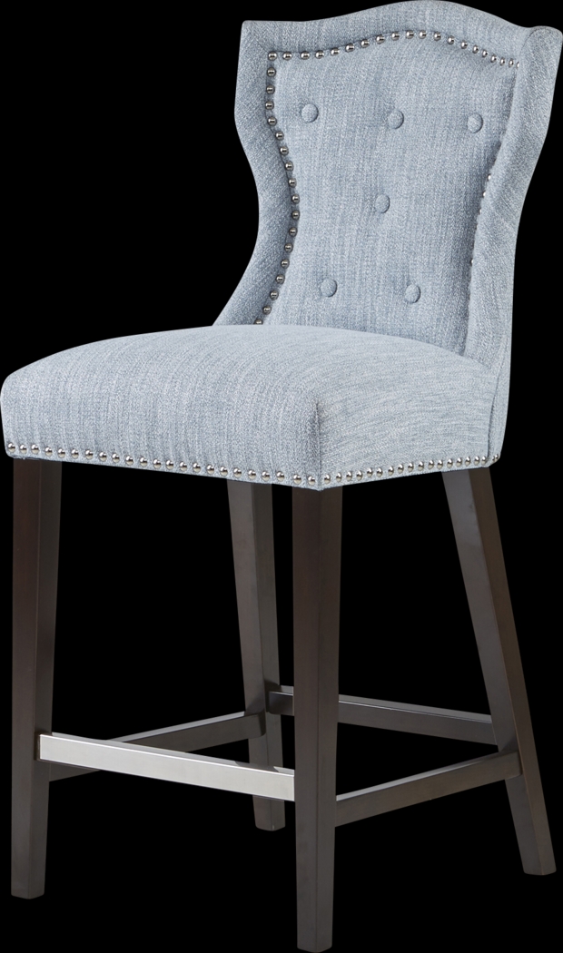 Ambern Blue Counter Height Stool - Thumbnail - Image 1