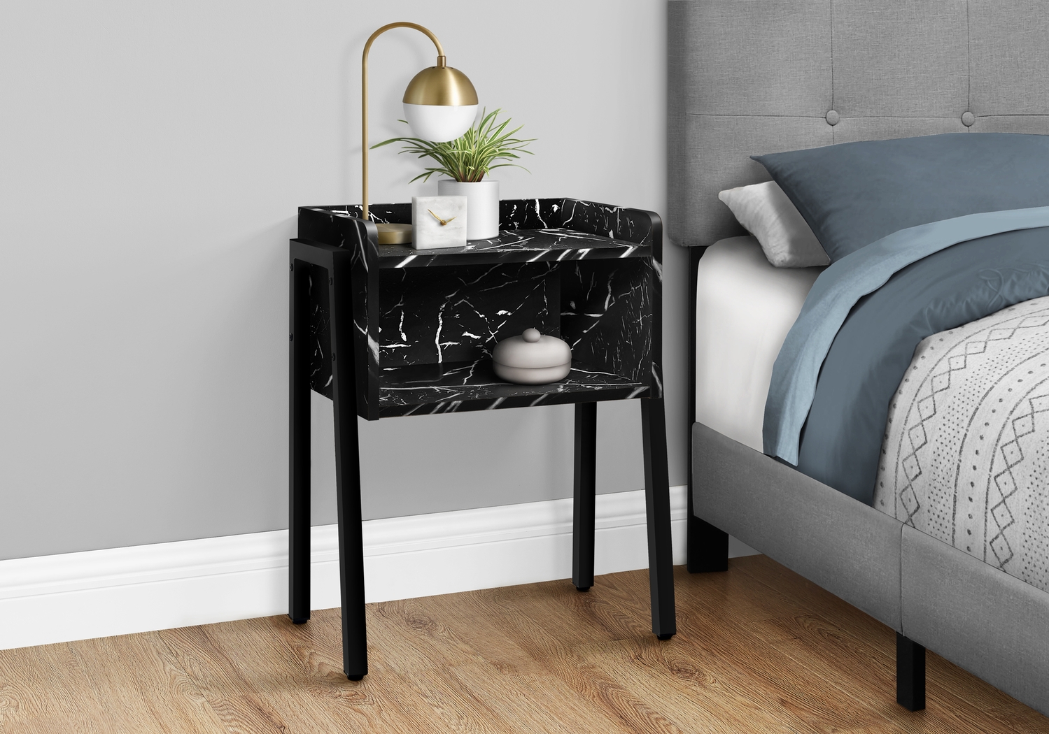Amberstone Black Side Table - Thumbnail - Image 2