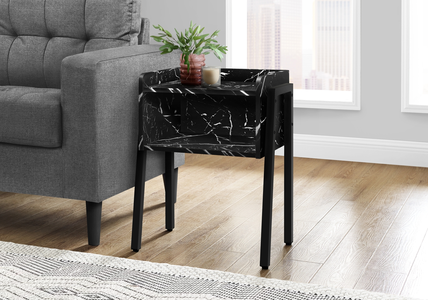 Amberstone Black Side Table - Thumbnail - Image 3