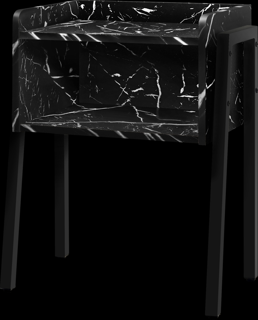 Amberstone Black Side Table - Thumbnail - Image 1