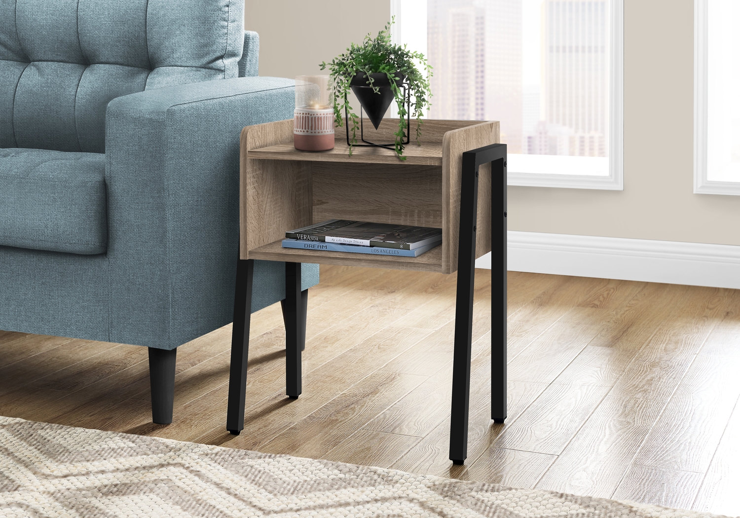 Amberstone Taupe End Table - Thumbnail - Image 3