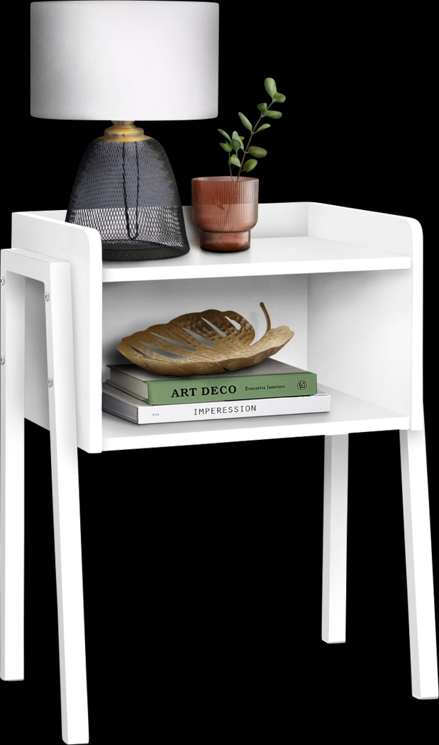 Amberstone White End Table - Thumbnail - Image 1
