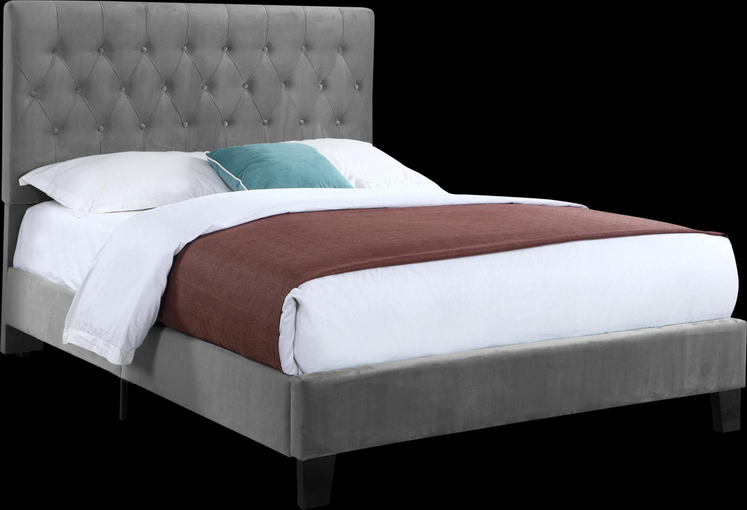 Ambiwood Dark Gray Full Bed - Thumbnail - Image 1