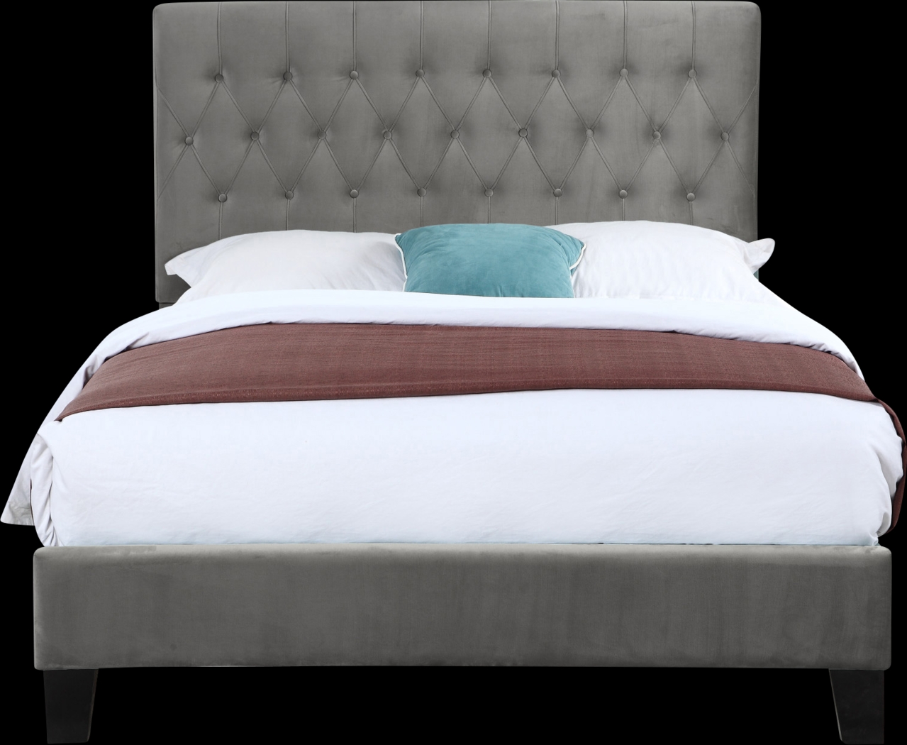 Ambiwood Dark Gray Queen Bed - Thumbnail - Image 2