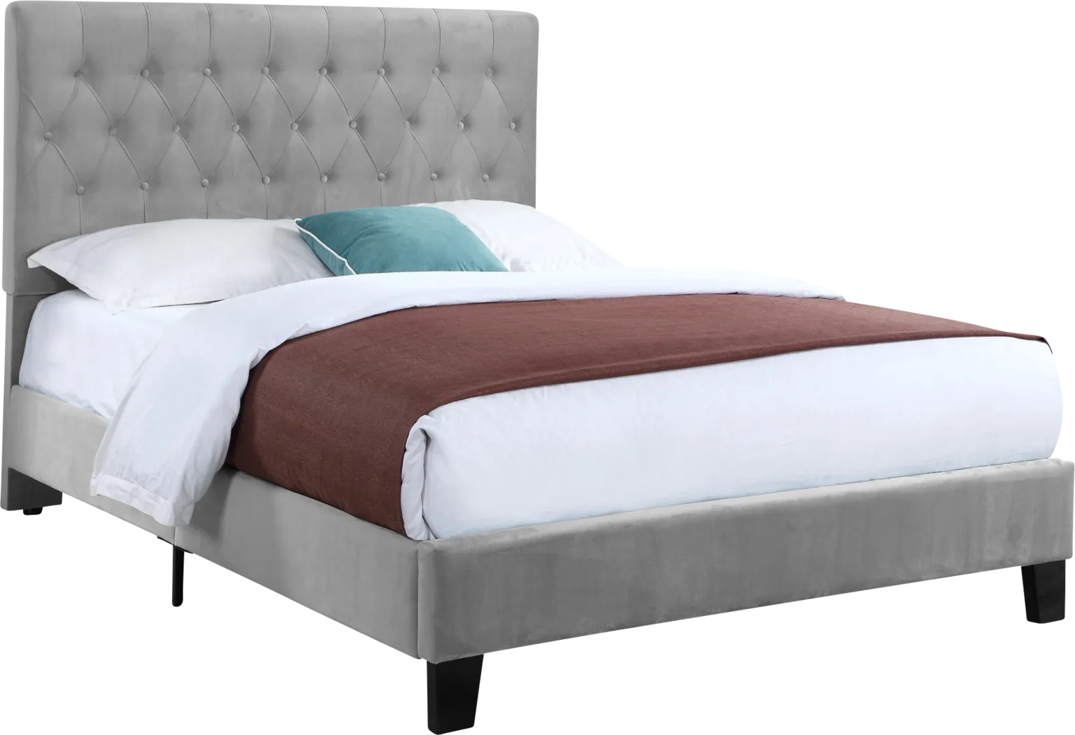Ambiwood Light Gray Full Bed - Thumbnail - Image 1