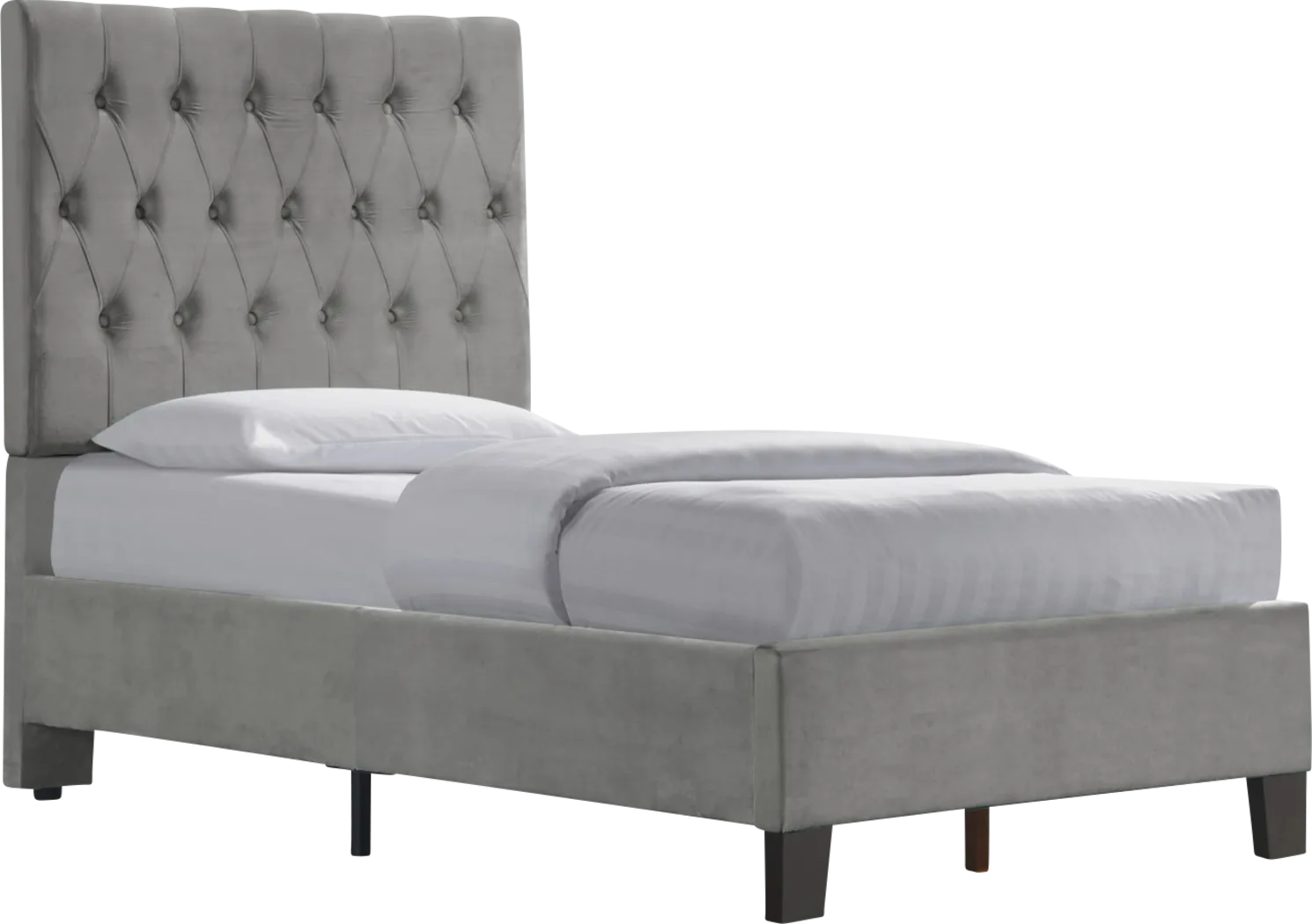 Ambiwood Light Gray Twin Bed - Thumbnail - Image 1