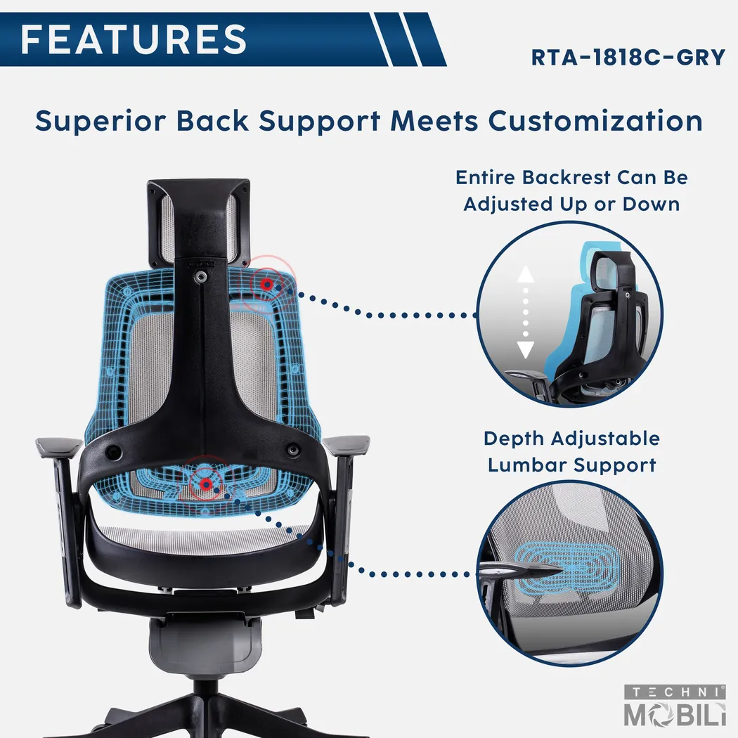 Ambona Gray Office Chair - Thumbnail - Image 5