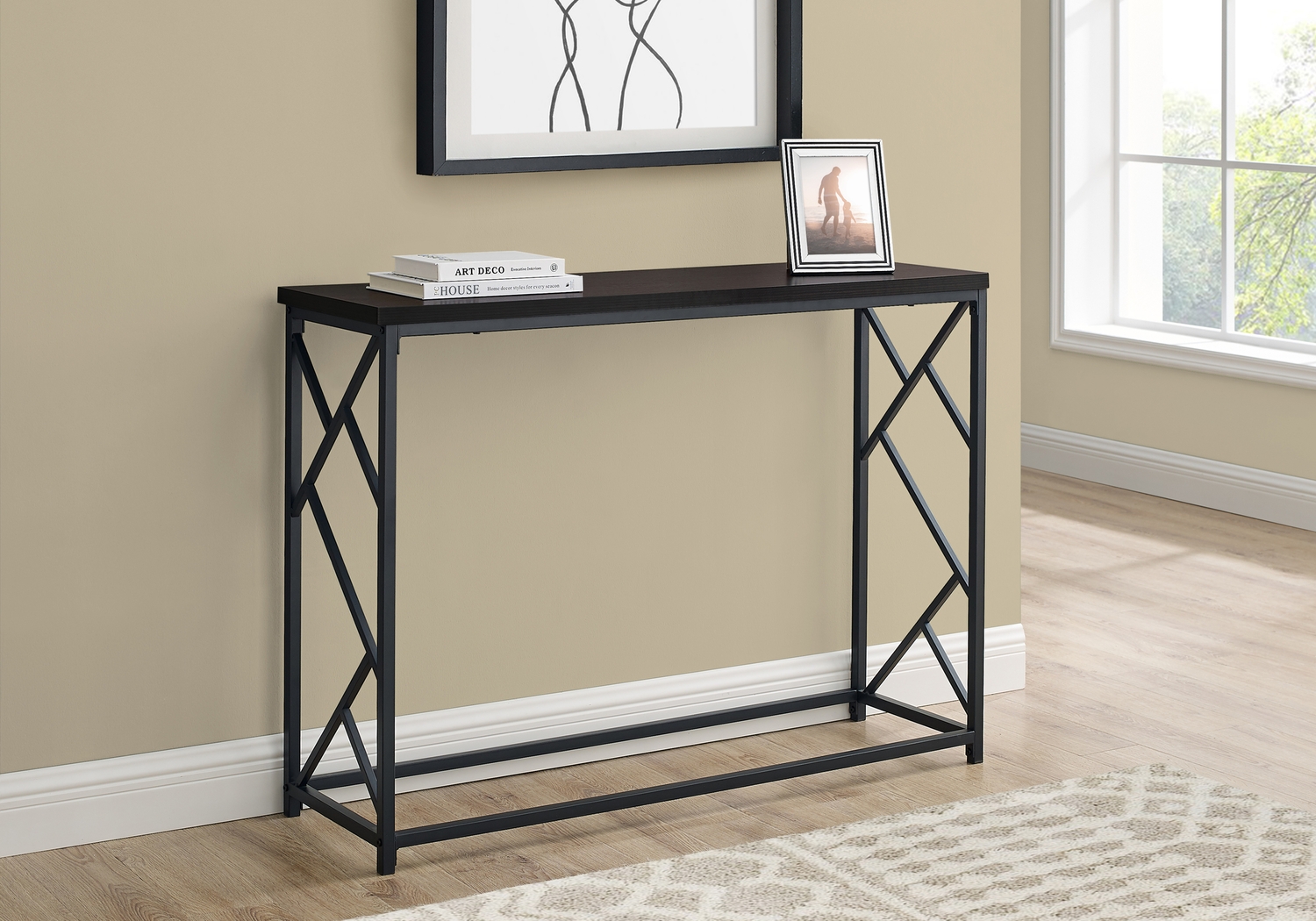 Ambur Espresso Console Table - Thumbnail - Image 2