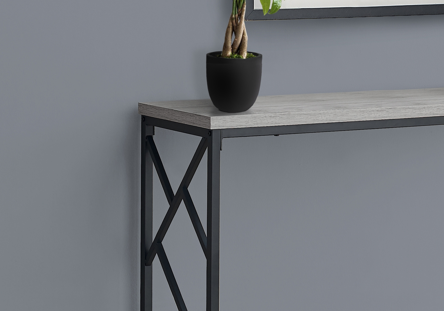 Ambur Gray Console Table - Thumbnail - Image 3