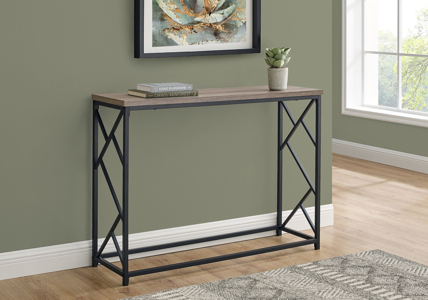 Ambur Taupe Console Table - Thumbnail - Image 2