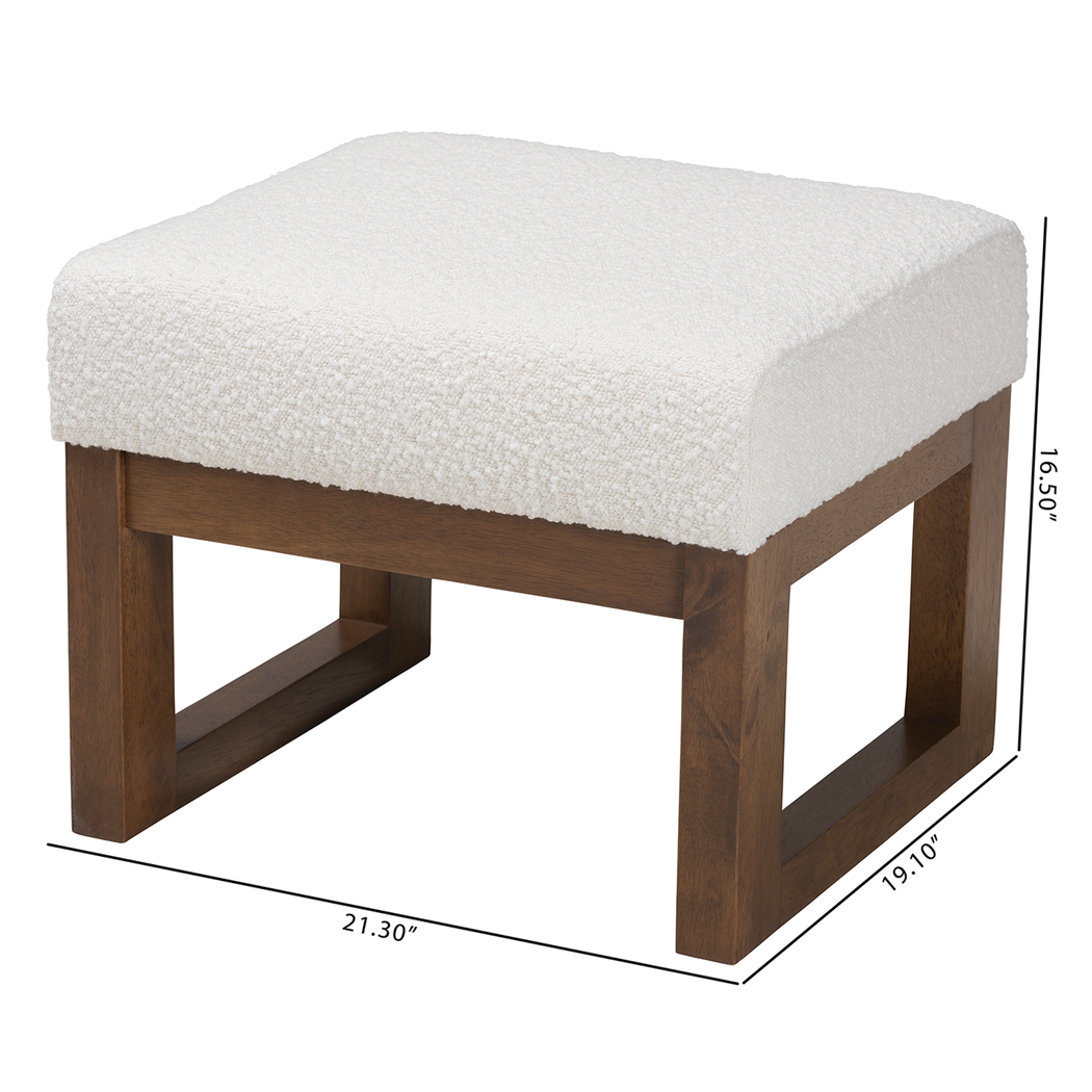 Amebco Off-White Ottoman - Thumbnail - Image 8