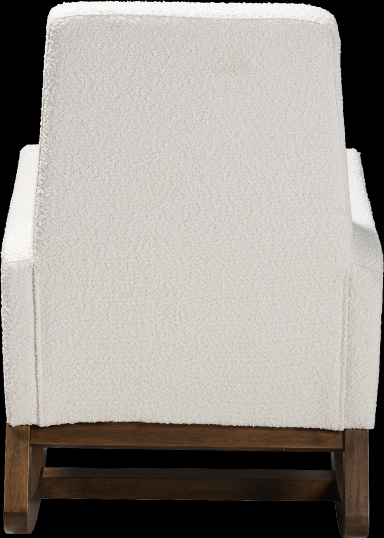 Amebco Off-White Rocking Chair with Ottoman - Thumbnail - Image 6