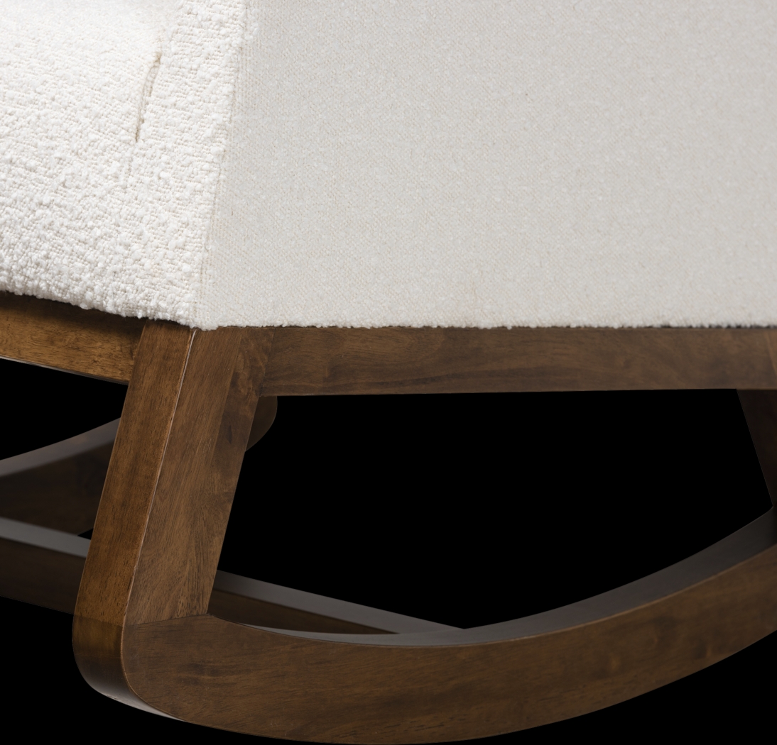 Amebco Off-White Rocking Chair with Ottoman - Thumbnail - Image 8