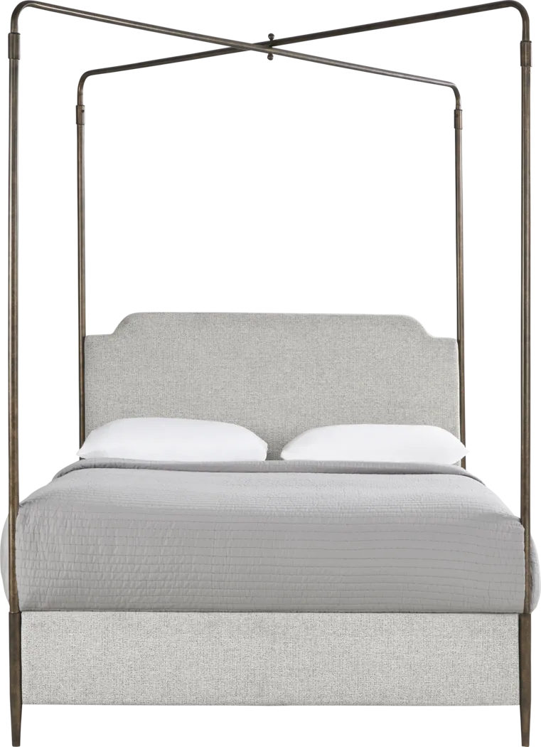 Amelia Point Bronze Queen Canopy Upholstered Bed - Image 2
