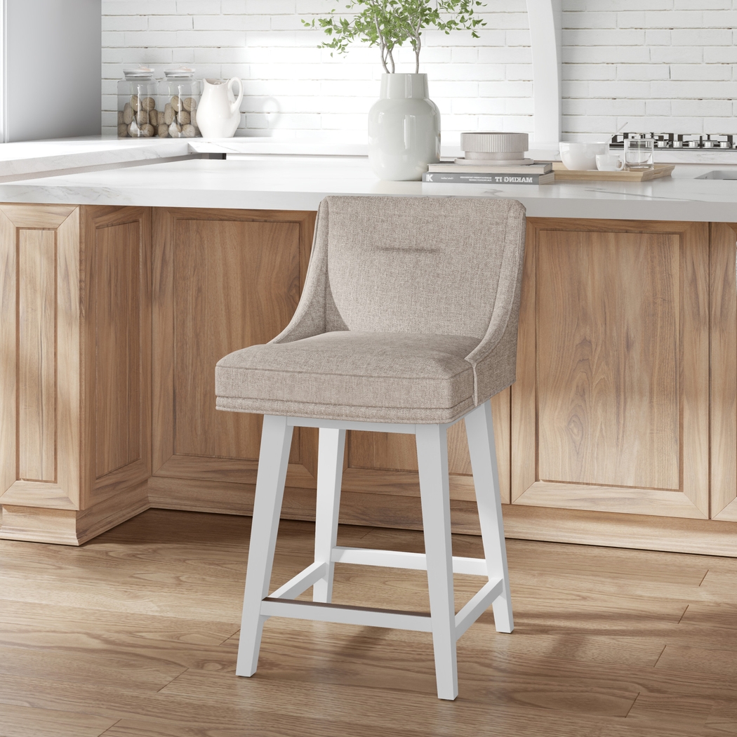 Amenophis Beige Counter Height Adjustable Stool - Thumbnail - Image 2
