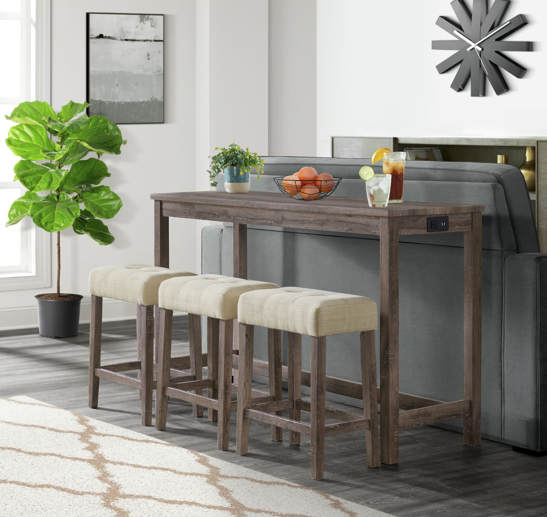 Amepela Gray 4 Pc Bar Height Table Set - Thumbnail - Image 16