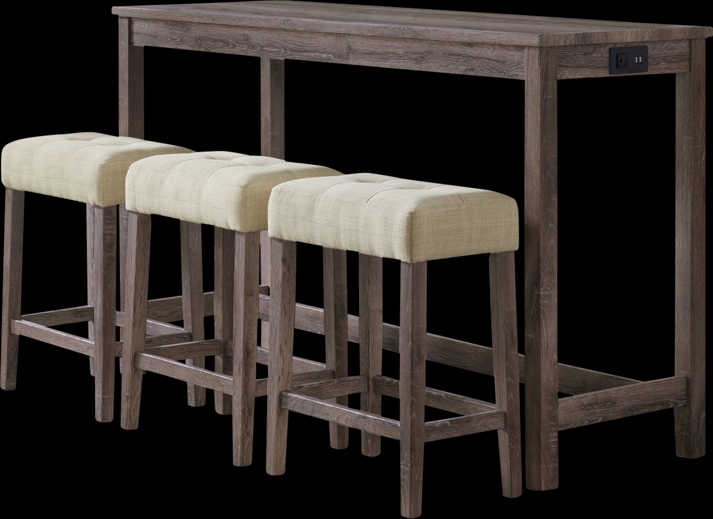 Amepela Gray 4 Pc Bar Height Table Set - Thumbnail - Image 1