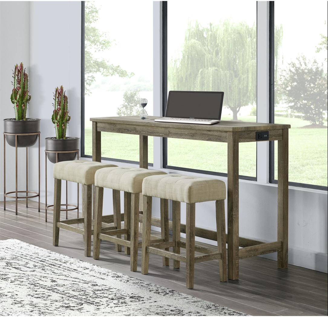 Amepela Oak 4 Pc Bar Height Table Set - Thumbnail - Image 16