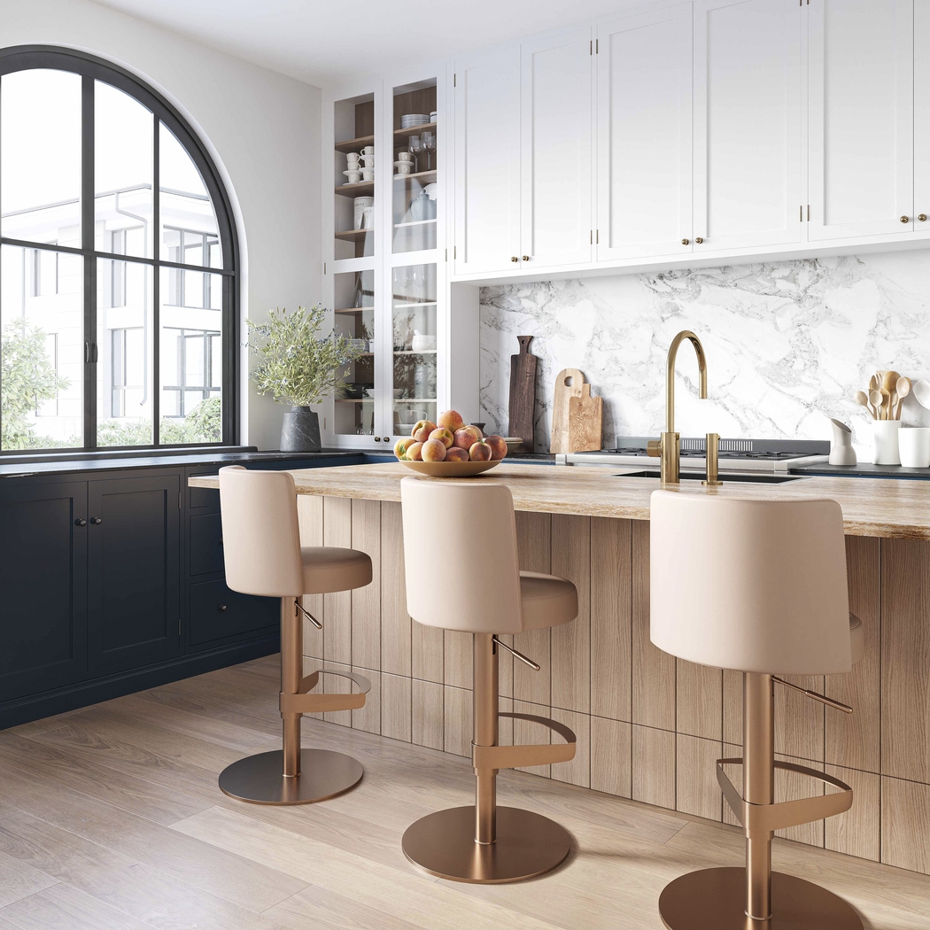 Amerine Brown Barstool - Thumbnail - Image 2