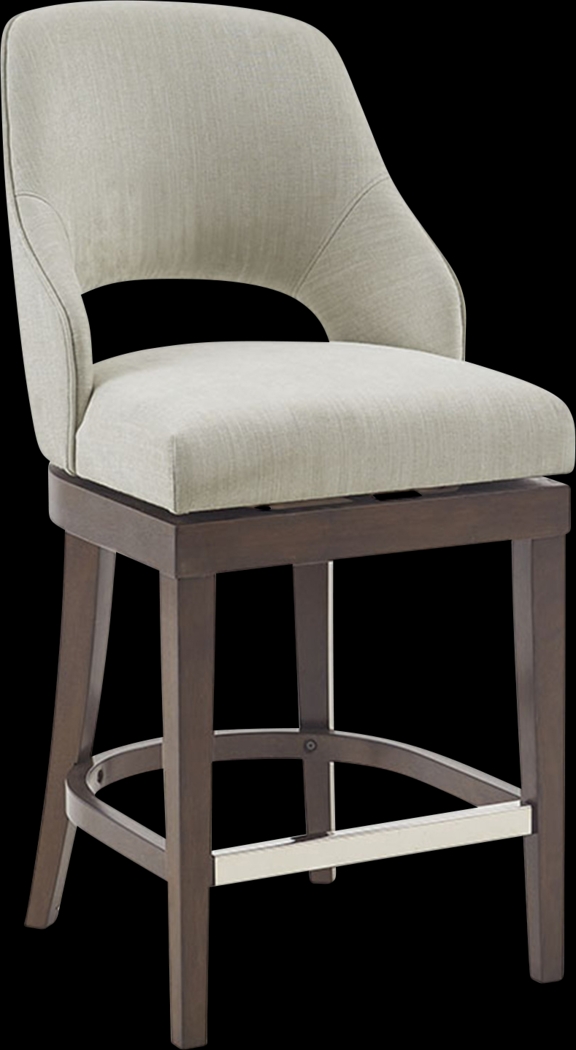 Amesa Cream Counter Height Stool - Thumbnail - Image 1