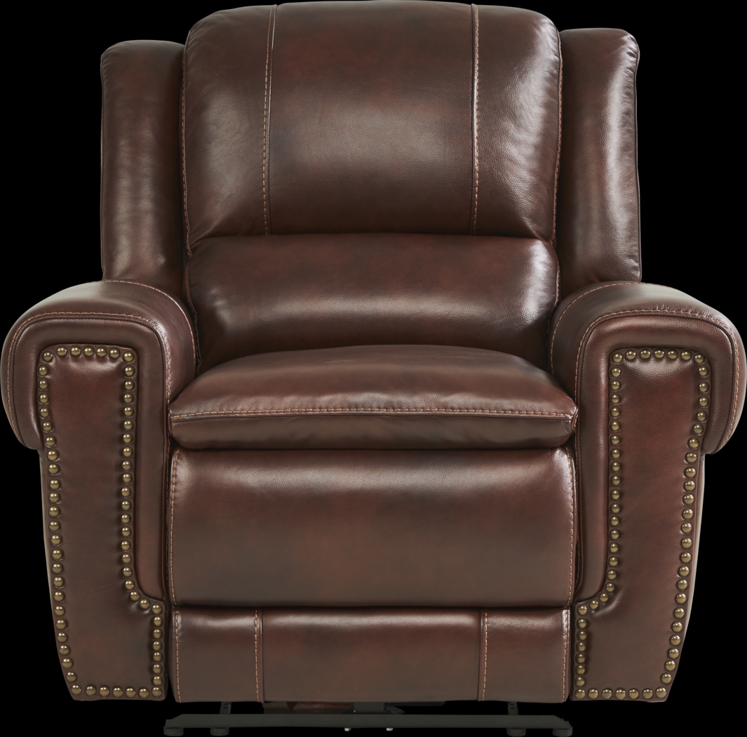 Amesbury Brown Leather 3 Pc Living Room with Dual Power Reclining Sofa - Thumbnail - Image 11