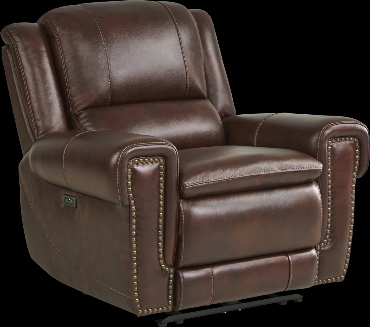 Amesbury Brown Leather 3 Pc Living Room with Dual Power Reclining Sofa - Thumbnail - Image 12