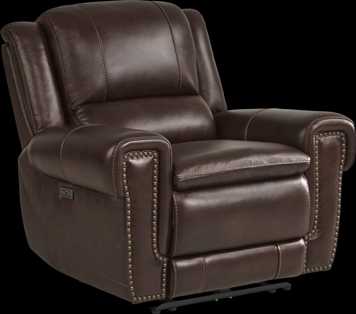 Amesbury Brown Leather 3 Pc Dual Power Reclining Living Room - Thumbnail - Image 11
