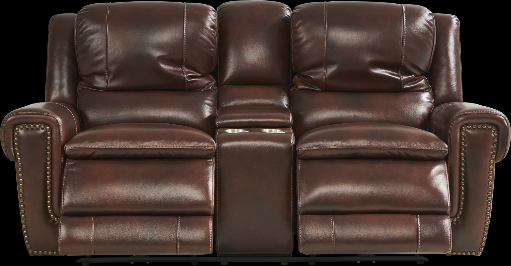 Amesbury Brown Leather 2 Pc Dual Power Reclining Living Room - Thumbnail - Image 8