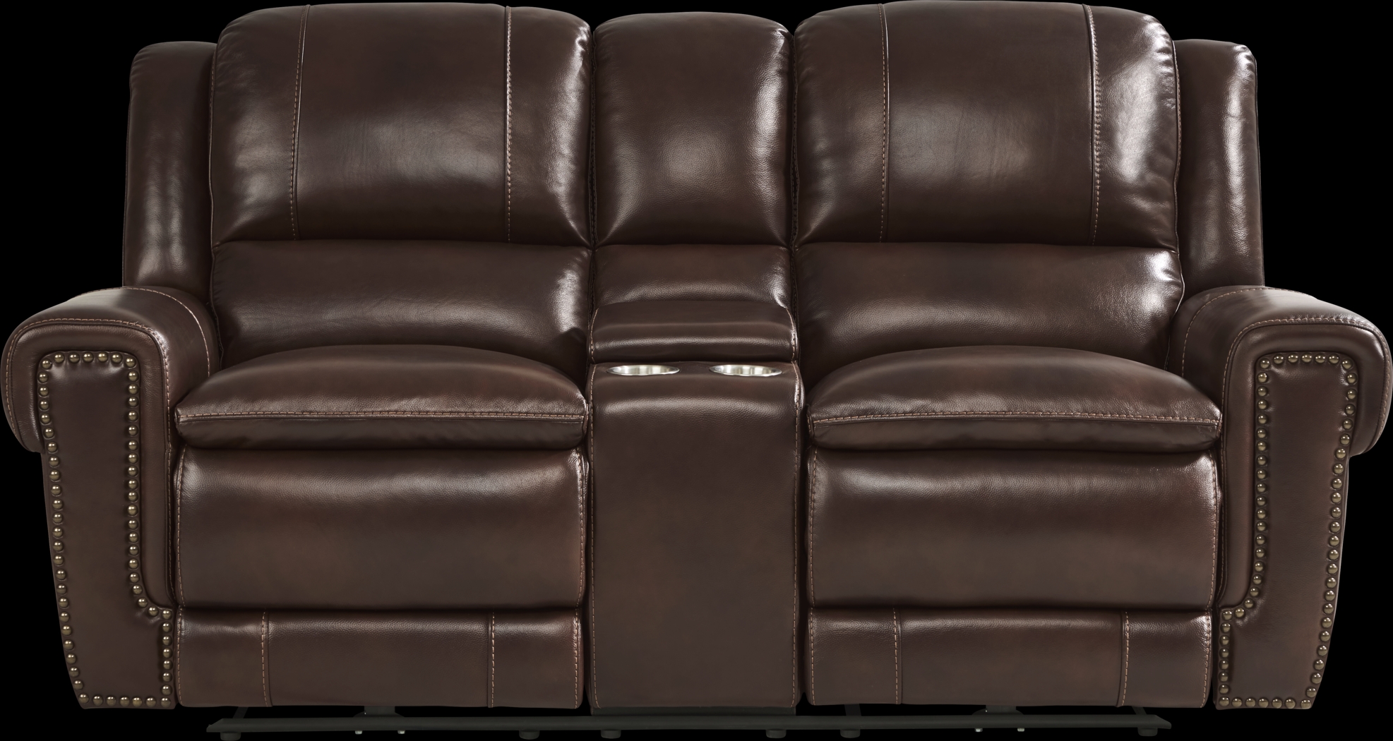 Amesbury Brown Leather 7 Pc Dual Power Reclining Living Room - Thumbnail - Image 7