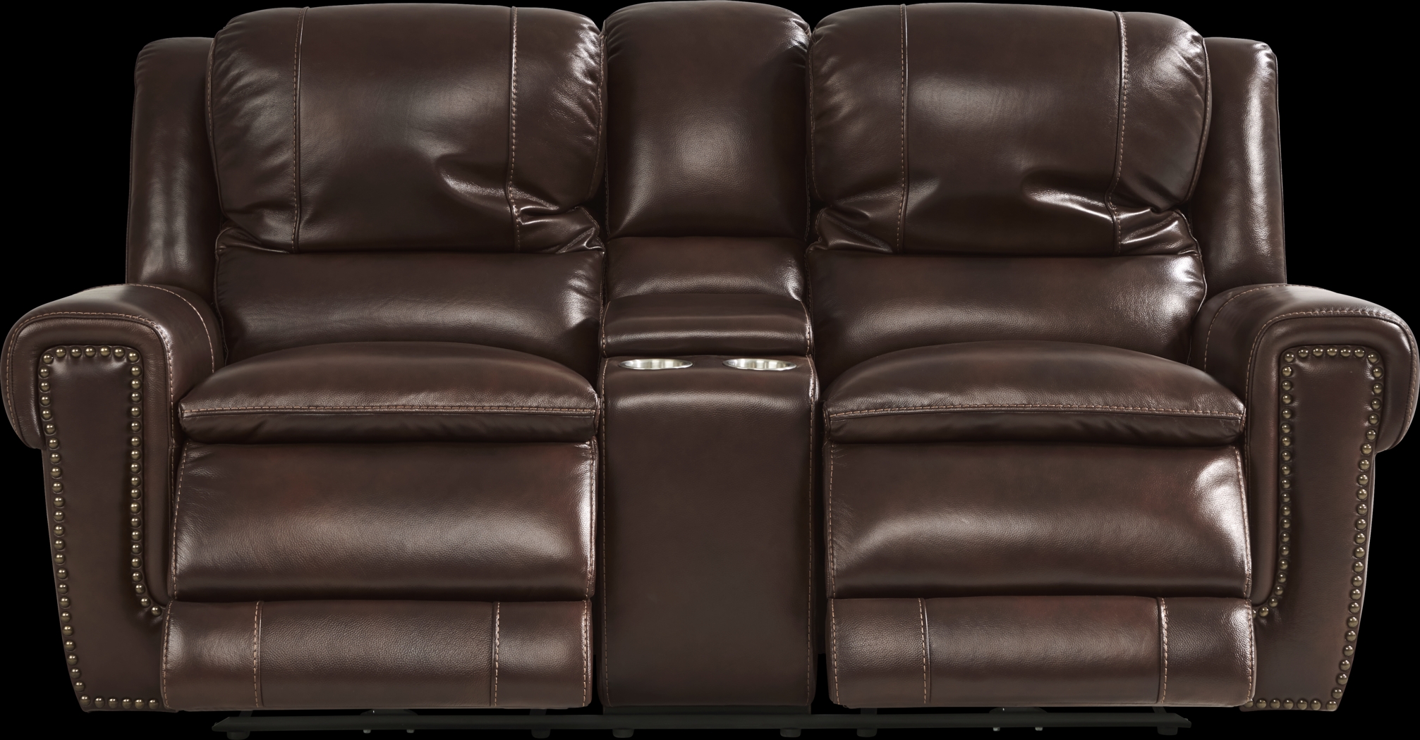 Amesbury Brown Leather 7 Pc Dual Power Reclining Living Room - Thumbnail - Image 6