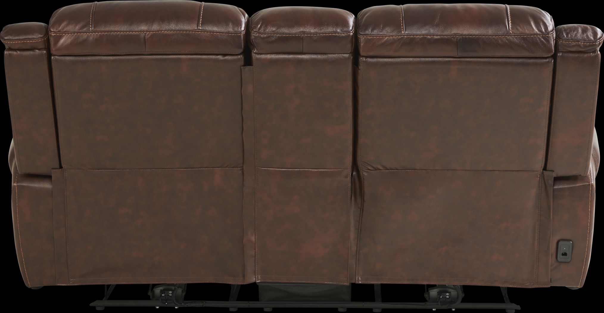 Amesbury Brown Leather 2 Pc Dual Power Reclining Living Room - Thumbnail - Image 10