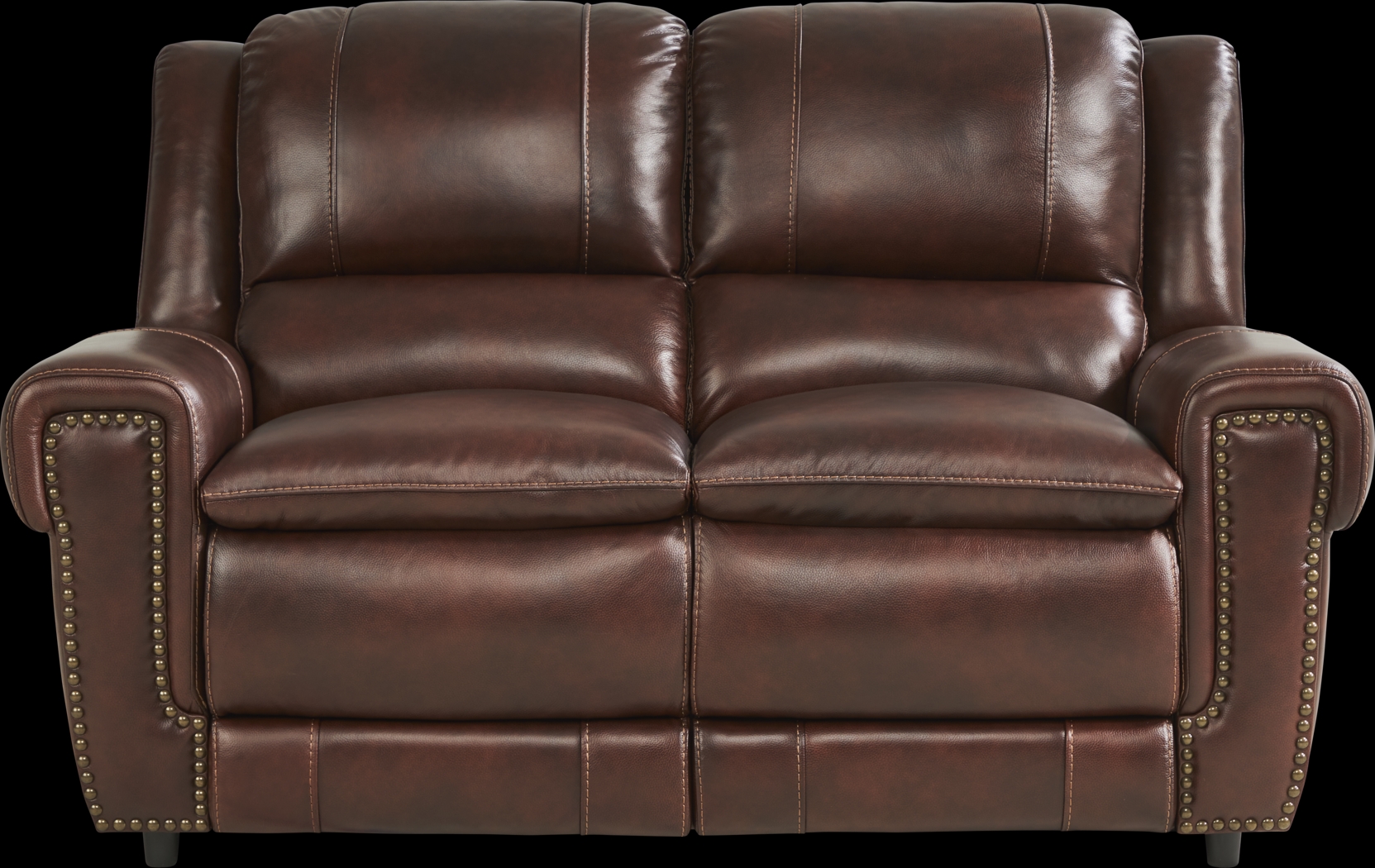 Amesbury Brown Leather 2 Pc Living Room with Dual Power Reclining Sofa - Thumbnail - Image 8