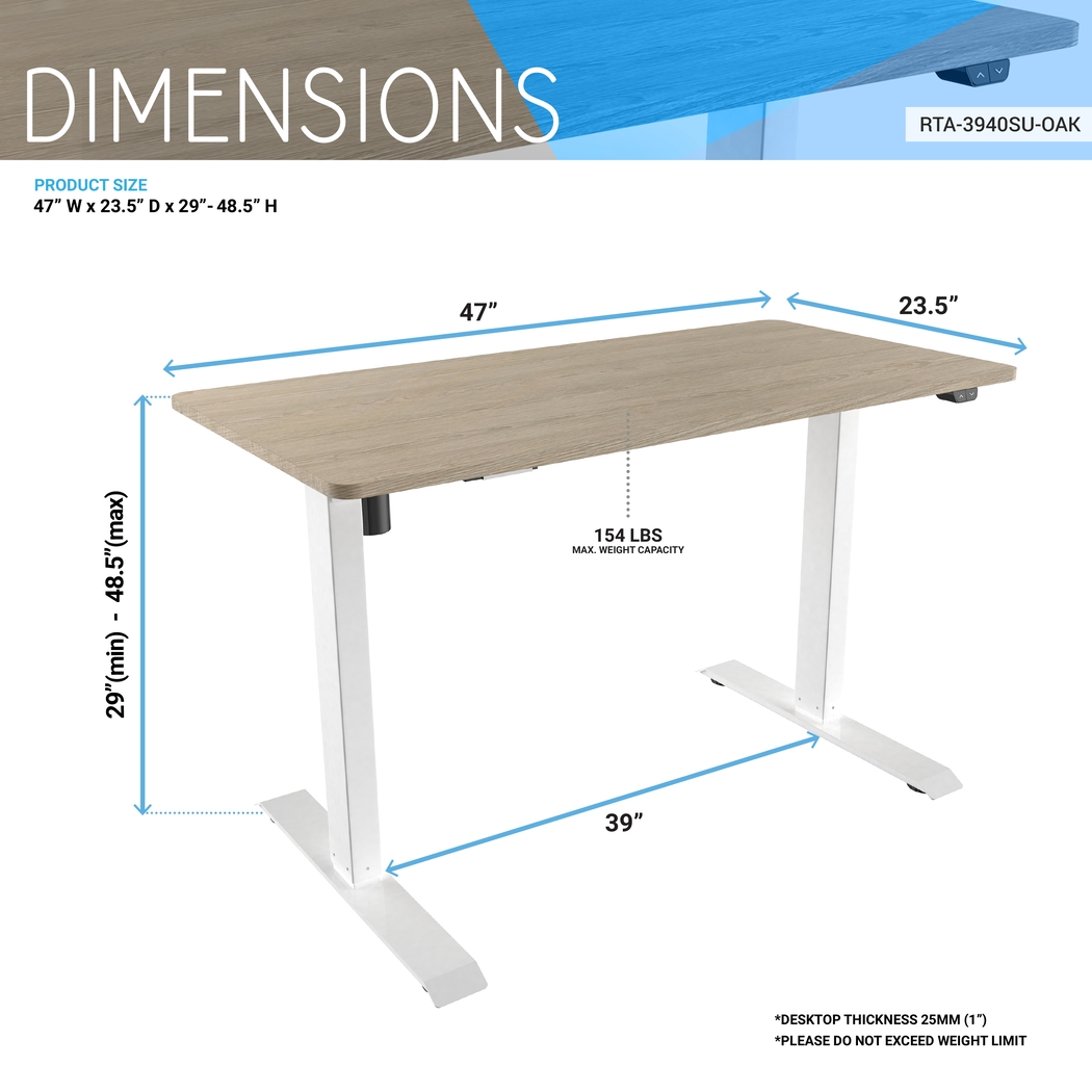 Ameslin Brown Adjustable Desk - Thumbnail - Image 4