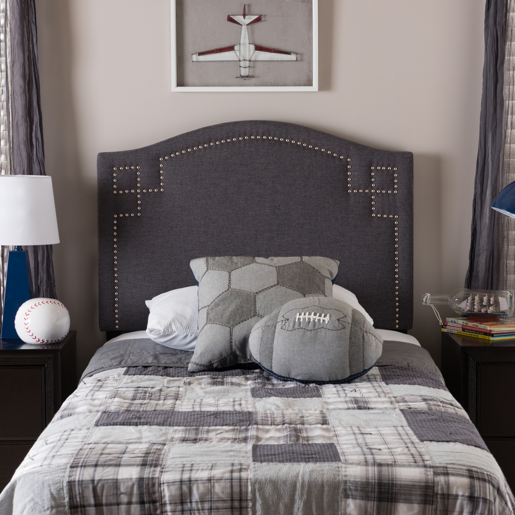 Ameswooda Dark Gray Twin Headboard - Thumbnail - Image 2