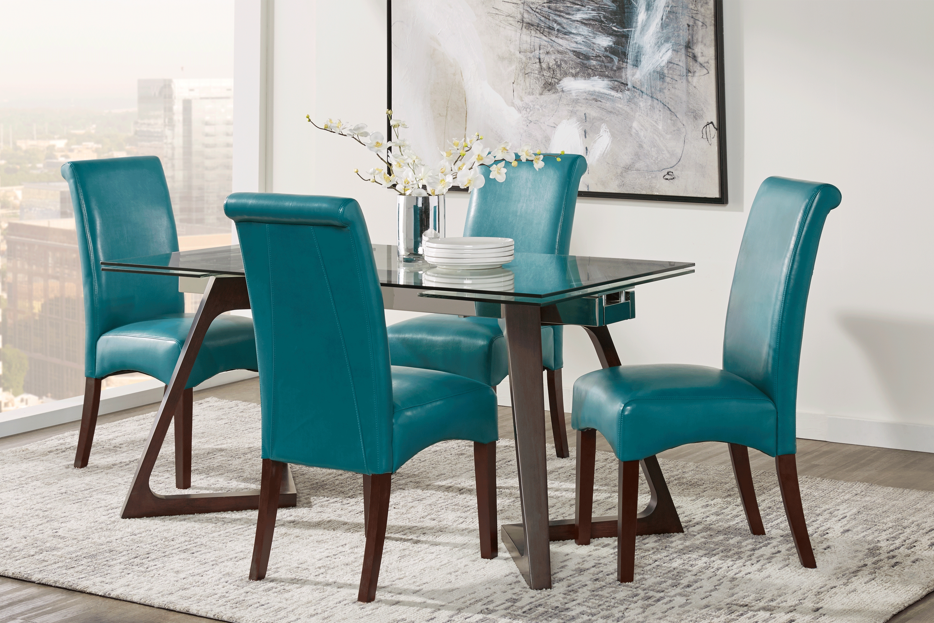 Amhearst Brown Rectangle Dining Table - Thumbnail - Image 2