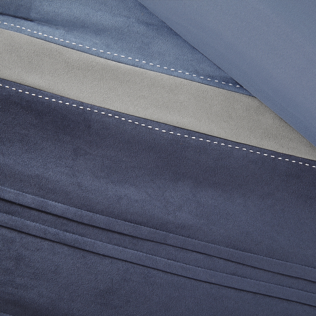 Amiah Navy 7 Pc King Comforter Set - Thumbnail - Image 3