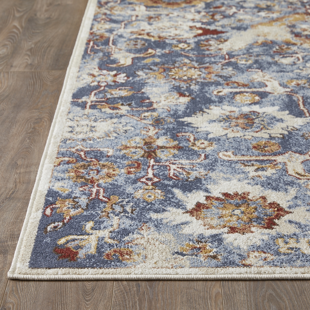 Amibell Blue 7'10 x 9'10 Area Rug - Thumbnail - Image 3
